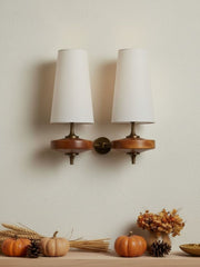 Rowan Retro Stoffschirm Wandleuchte – Klassische Stoffbeleuchtung für Schlafzimmer